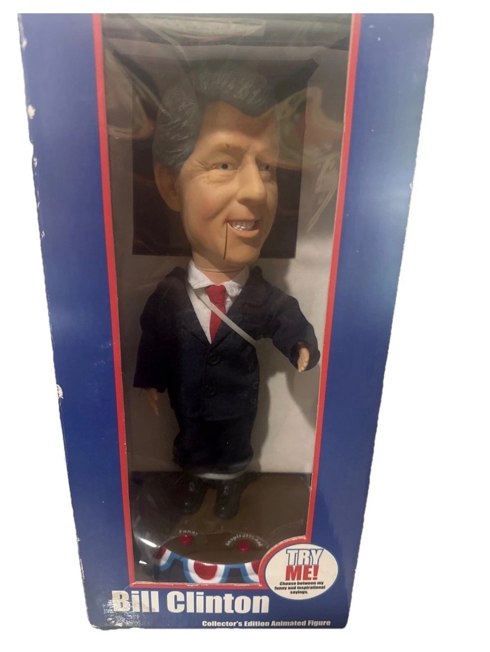 Gemmy Bill Clinton Collector’s Edition Animated Talking Figure 2004 Tested Works